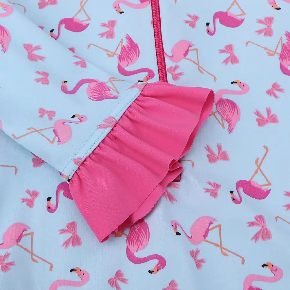 BAOHULU Cartoon Baby Girl Swimwear Petal Long Sleeve Swan Girls Swimsuit Kids Swimwear UPF50+One Piece Children Swimming Suit 4