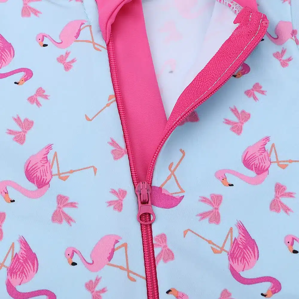 BAOHULU Cartoon Baby Girl Swimwear Petal Long Sleeve Swan Girls Swimsuit Kids Swimwear UPF50+One Piece Children Swimming Suit 5