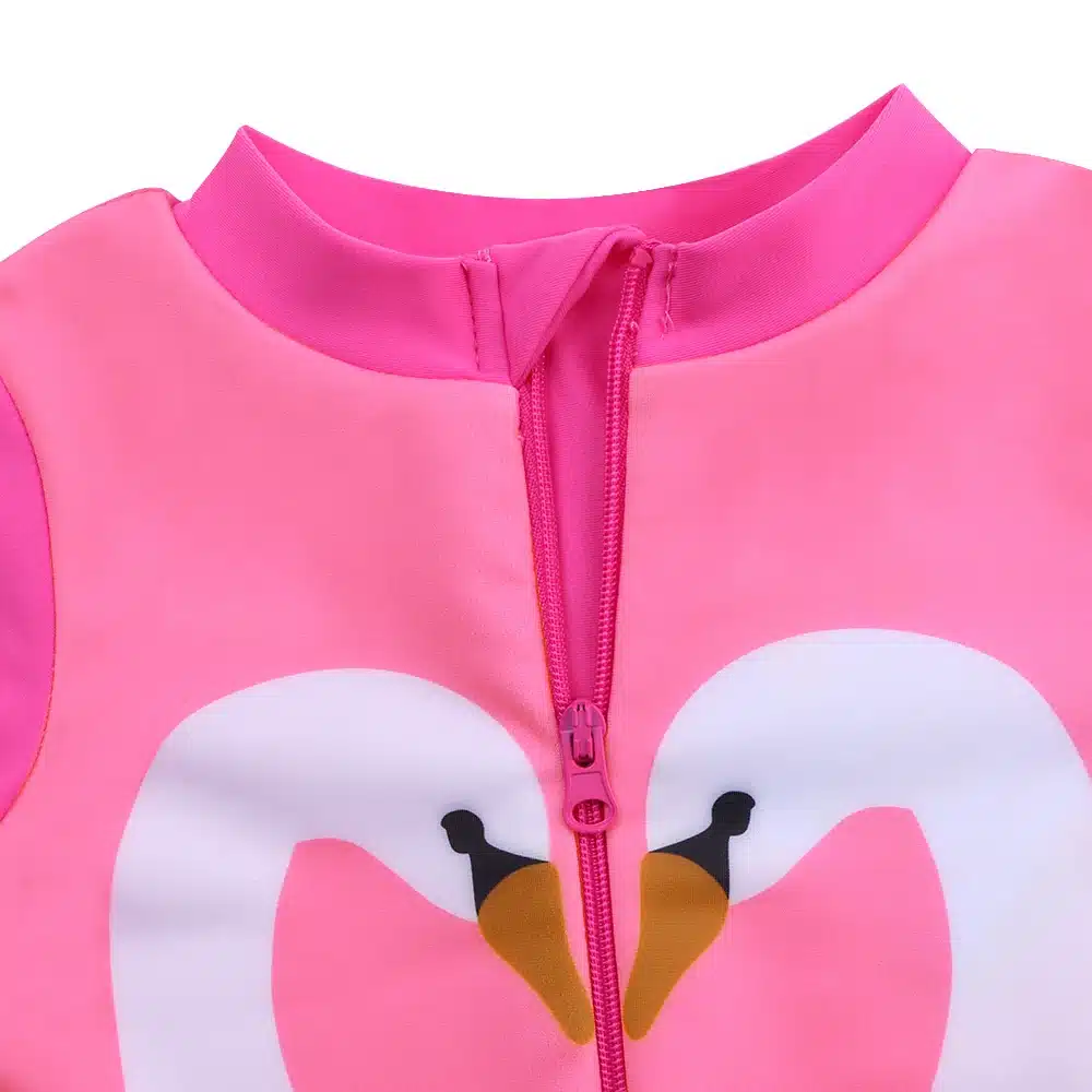BAOHULU Cartoon Baby Girl Swimwear Petal Long Sleeve Swan Girls Swimsuit Kids Swimwear UPF50+One Piece Children Swimming Suit 22
