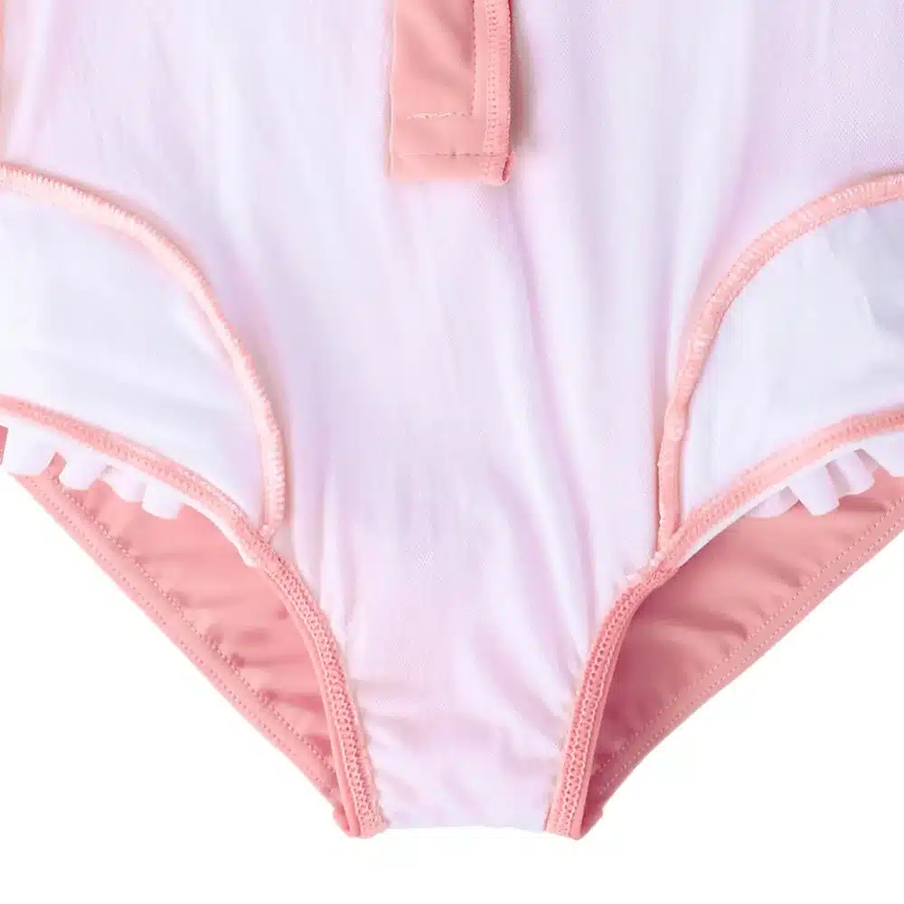 BAOHULU Cartoon Baby Girl Swimwear Petal Long Sleeve Swan Girls Swimsuit Kids Swimwear UPF50+One Piece Children Swimming Suit 31