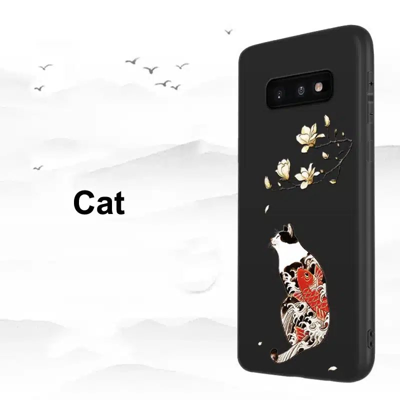 for Samsung Galaxy S10 Plus S10e e Case 3D Relief Matte Soft Back Cover LICOERS Official Case for Galaxy S10+ S10 Funda Caphina 17
