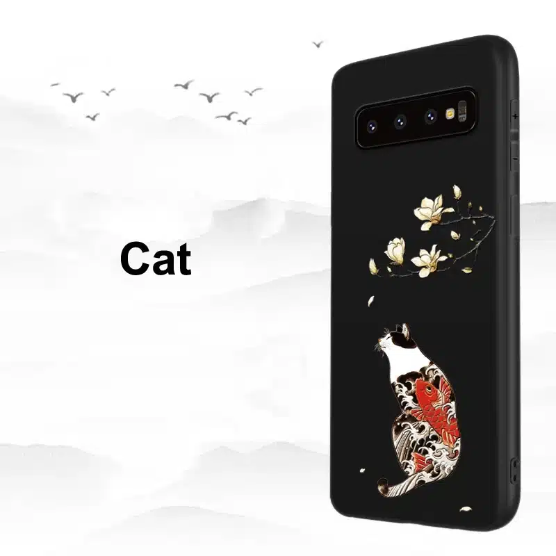 for Samsung Galaxy S10 Plus S10e e Case 3D Relief Matte Soft Back Cover LICOERS Official Case for Galaxy S10+ S10 Funda Caphina 19