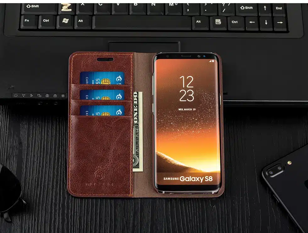 Musubo Business Luxury Case For S10e+ S8 Genuine Leather Flip Cases Cover for Samsung Galaxy Note 8 5 Wallet Bag S9 Plus S7 Edge 23