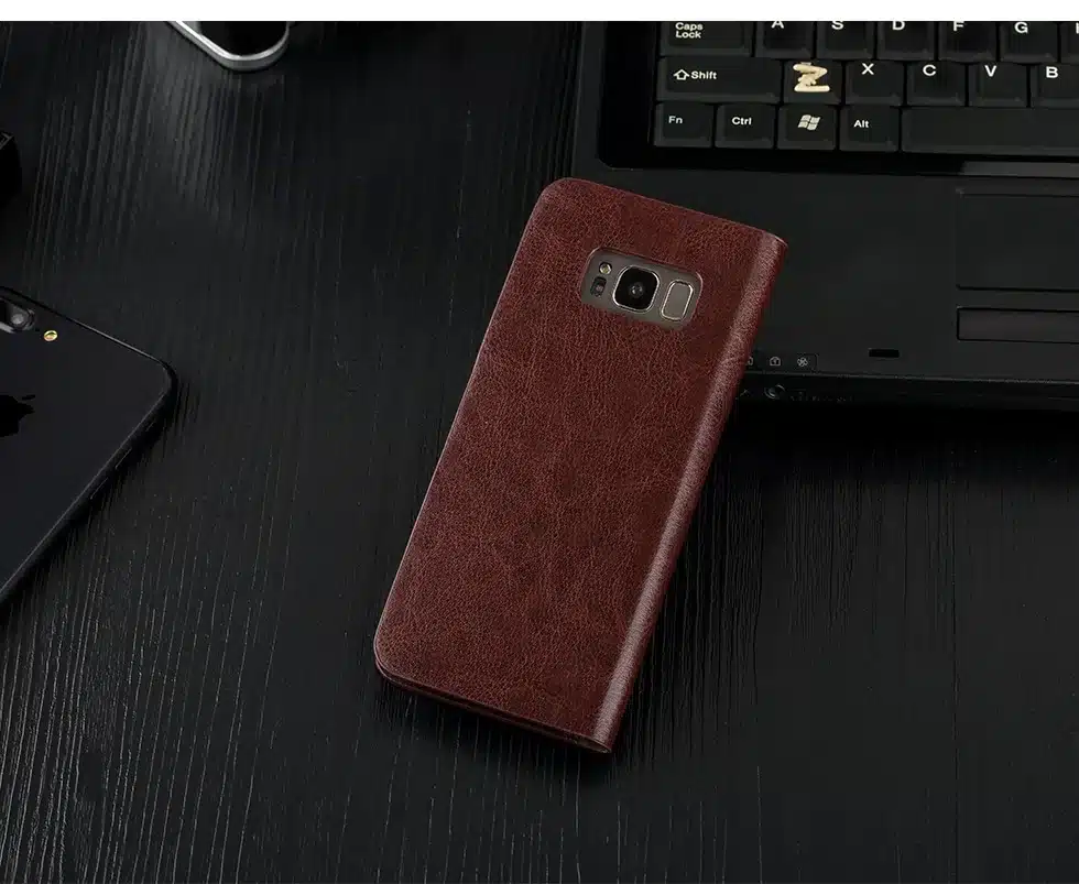 Musubo Business Luxury Case For S10e+ S8 Genuine Leather Flip Cases Cover for Samsung Galaxy Note 8 5 Wallet Bag S9 Plus S7 Edge 24