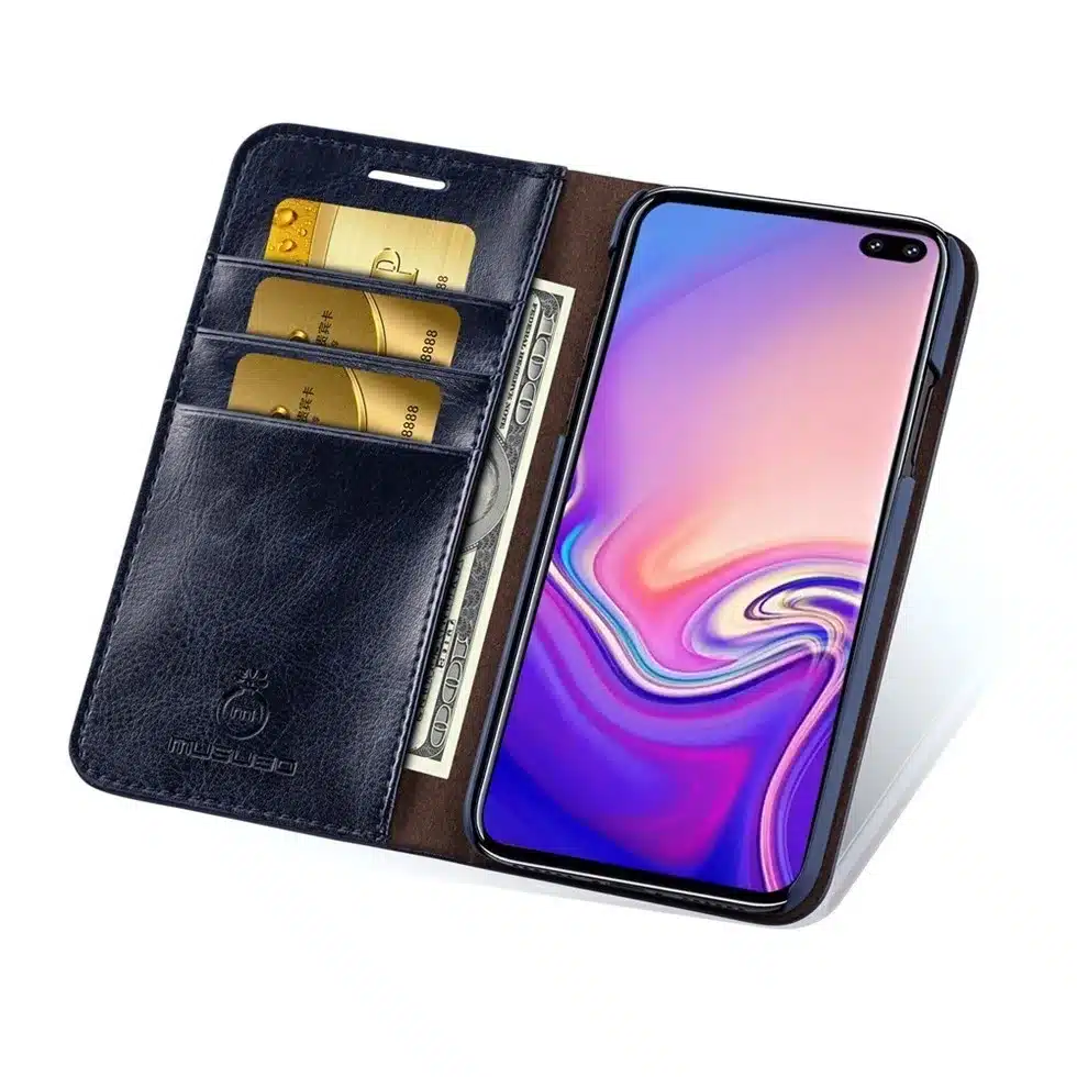 Musubo Business Luxury Case For S10e+ S8 Genuine Leather Flip Cases Cover for Samsung Galaxy Note 8 5 Wallet Bag S9 Plus S7 Edge 36
