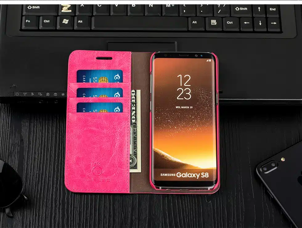 Musubo Business Luxury Case For S10e+ S8 Genuine Leather Flip Cases Cover for Samsung Galaxy Note 8 5 Wallet Bag S9 Plus S7 Edge 43