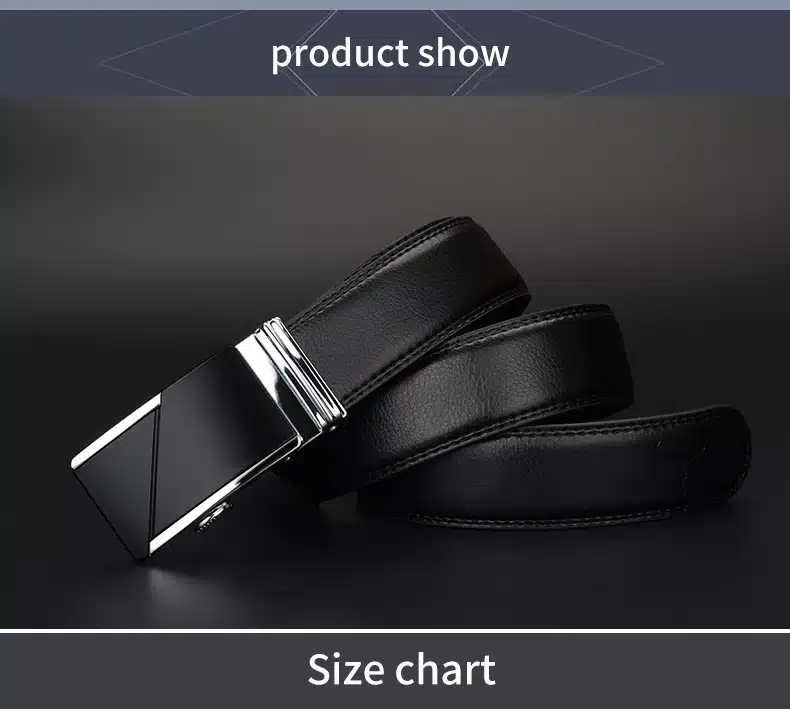 COWATHER COW genuine Leather Belts for Men High Quality Male Brand Automatic Ratchet Buckle belt 1.25" 35mm Wide 110-130cm long 4