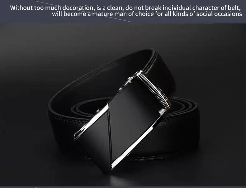 COWATHER COW genuine Leather Belts for Men High Quality Male Brand Automatic Ratchet Buckle belt 1.25" 35mm Wide 110-130cm long 12