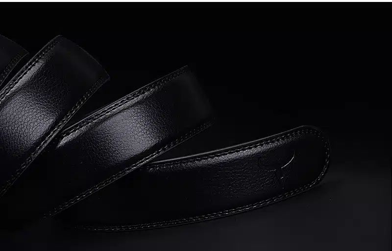 COWATHER COW genuine Leather Belts for Men High Quality Male Brand Automatic Ratchet Buckle belt 1.25" 35mm Wide 110-130cm long 16