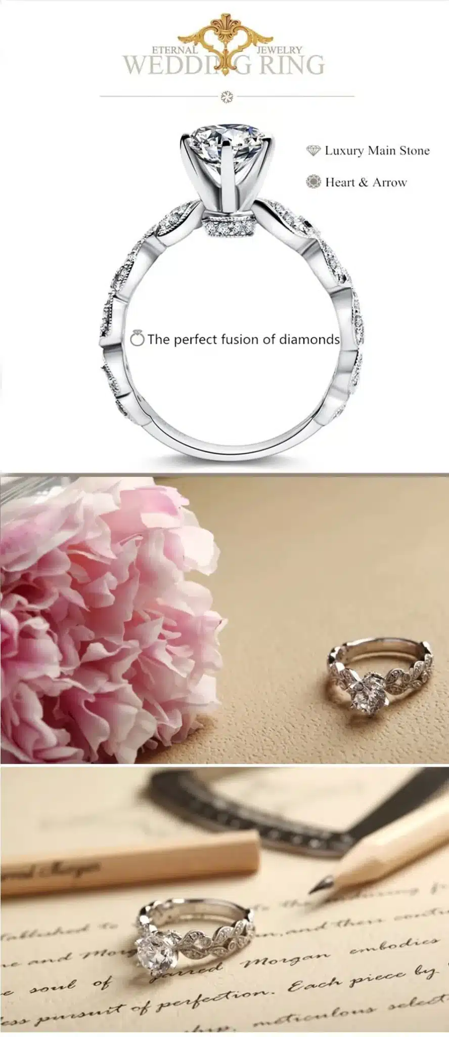 1.5 Carat Zirconia Wedding Engagement Rings For Women White Gold Color Fashion Jewelry Female Ring Bijoux Bague Wholesale CC097 17