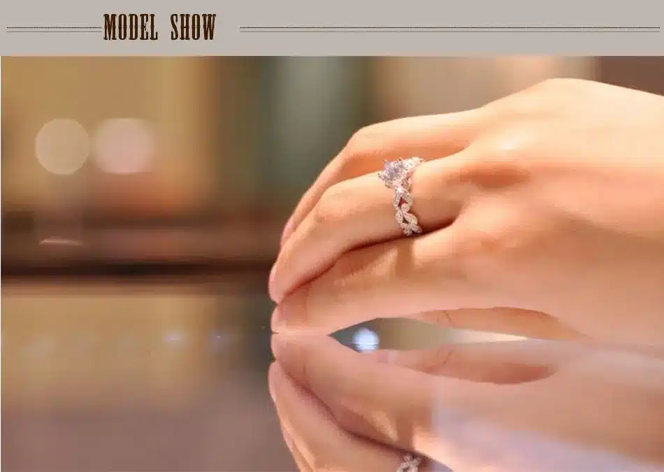 1.5 Carat Zirconia Wedding Engagement Rings For Women White Gold Color Fashion Jewelry Female Ring Bijoux Bague Wholesale CC097 18