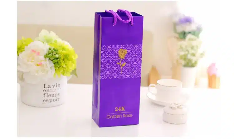 Best Gift For Girlfriend Golden Rose Wedding Decoration Golden Flower Valentine's Day Gift Gold Rose Gold Flower with Box -15 17