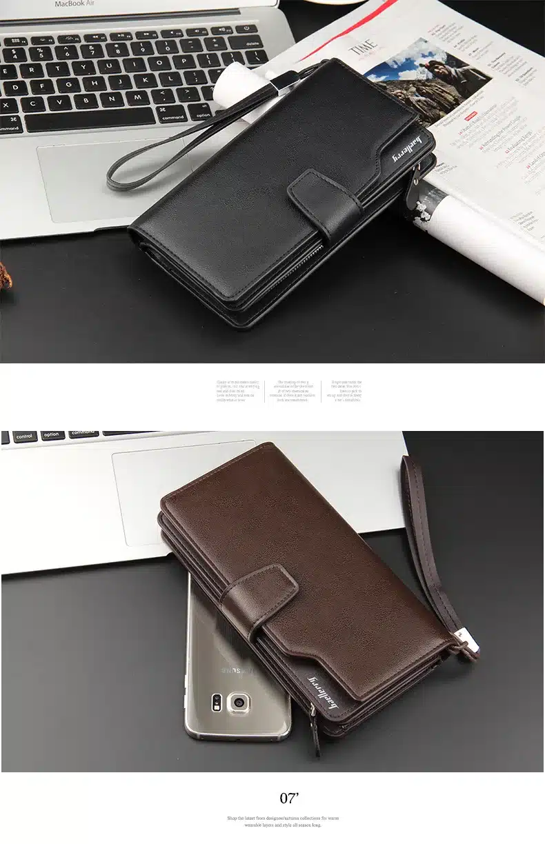 Brand Business wallet Clutch Coin pocket zipper men purse 3 fold wallet Casual luxury portfolio Phone bag Multi-card bit wallets 11