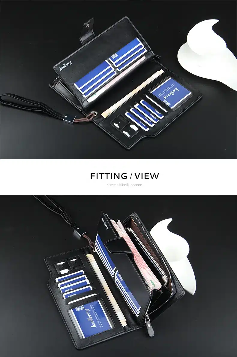 Brand Business wallet Clutch Coin pocket zipper men purse 3 fold wallet Casual luxury portfolio Phone bag Multi-card bit wallets 16