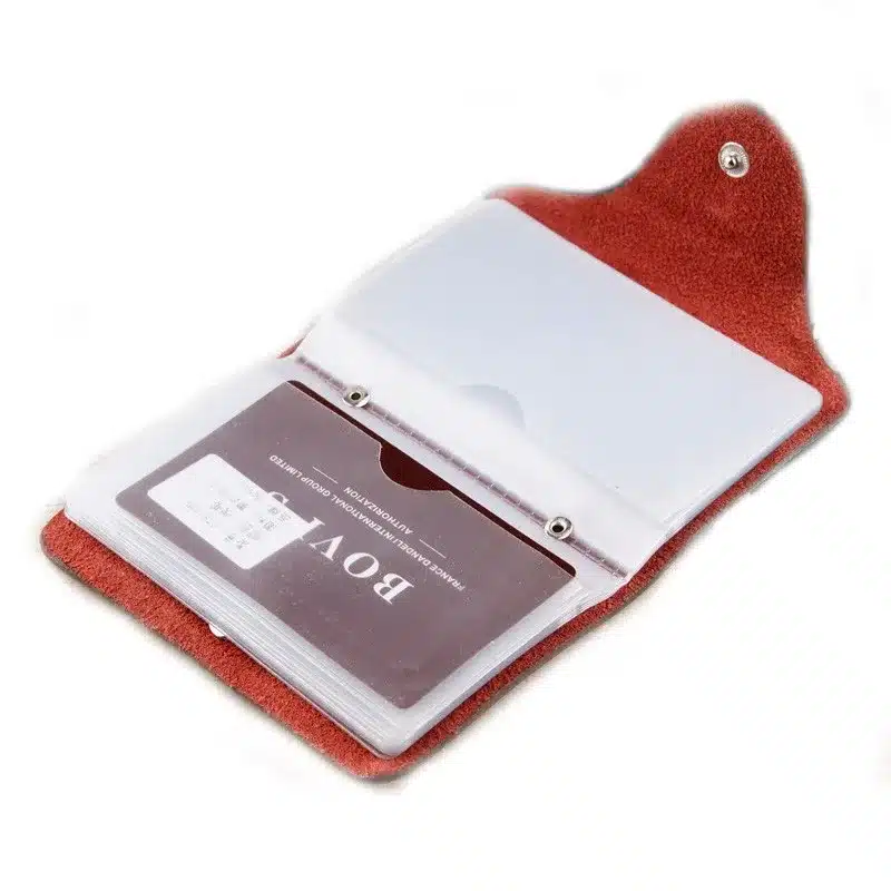 KUDIAN BEAR Genuine Leather Business Cards Holder Credit Card Cover Bags Hasp Card Organizer Bags -- BIH003 PM25 3