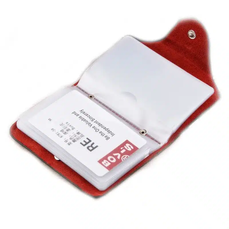 KUDIAN BEAR Genuine Leather Business Cards Holder Credit Card Cover Bags Hasp Card Organizer Bags -- BIH003 PM25 4