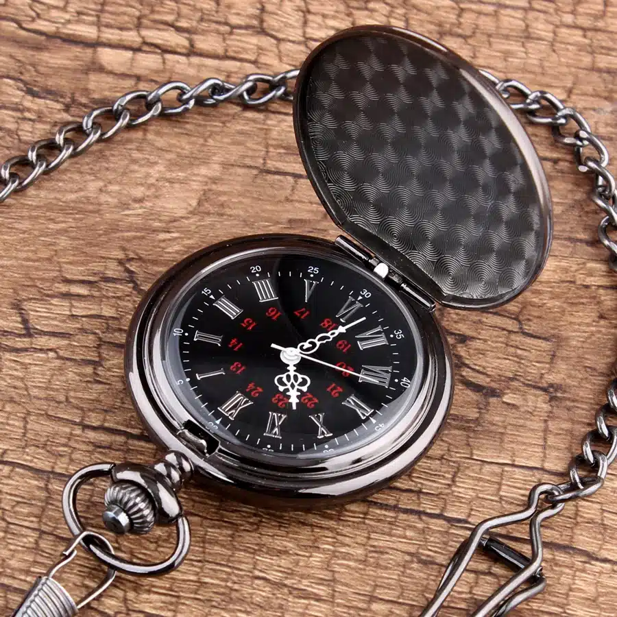 Vintage To My Son Quartz Pocket Watches With I LOVE YOU Black Neckalce Pendant Fob Clock With Chain For Children Son Gifts 12