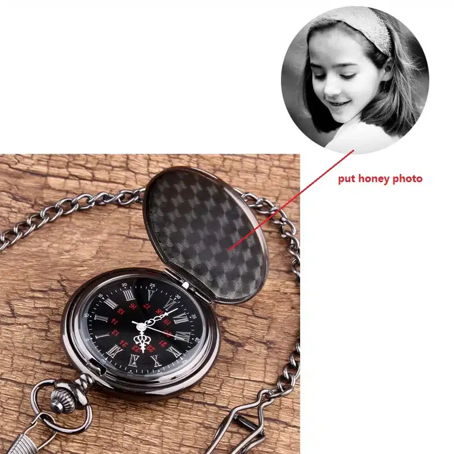 Vintage To My Son Quartz Pocket Watches With I LOVE YOU Black Neckalce Pendant Fob Clock With Chain For Children Son Gifts 13