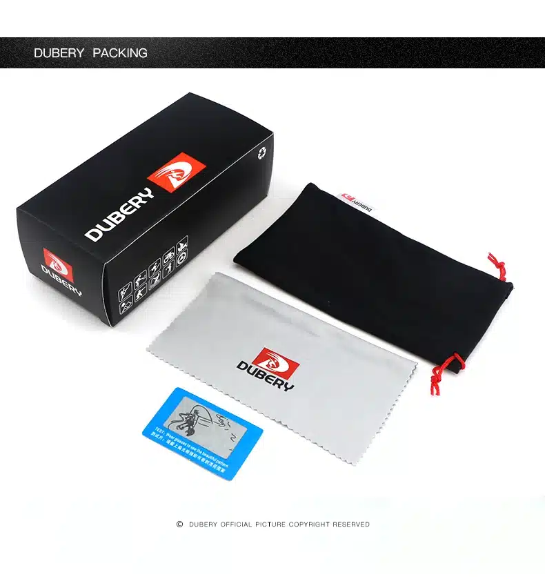 DUBERY 2018 Sport Sunglasses Polarized For Men Sun Glasses Square Driving Personality Color Mirror Luxury Brand Designer UV400 23