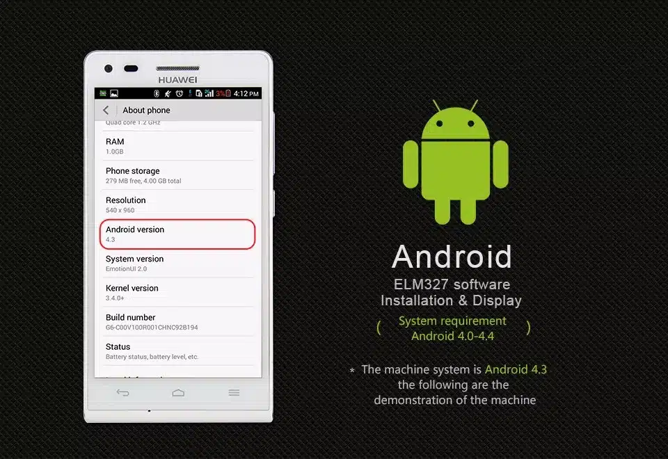 nutitelefon ekraanil kuvatud androidi versiooni teave