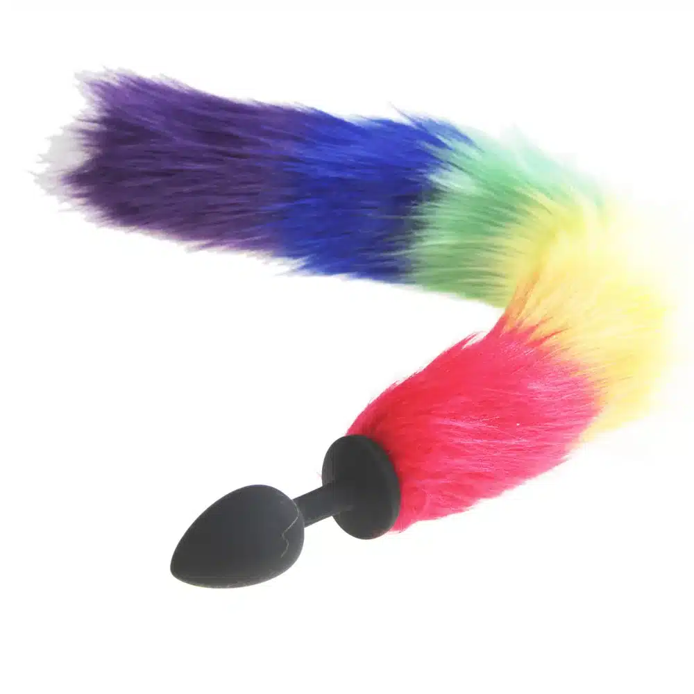 rainbow Fox/Dog Tail silicone Furry Anal Plug Sexy Toys Butt Plug BDSM Flirt Anus For Women WILD cat Tail Adult Toy rule play 7