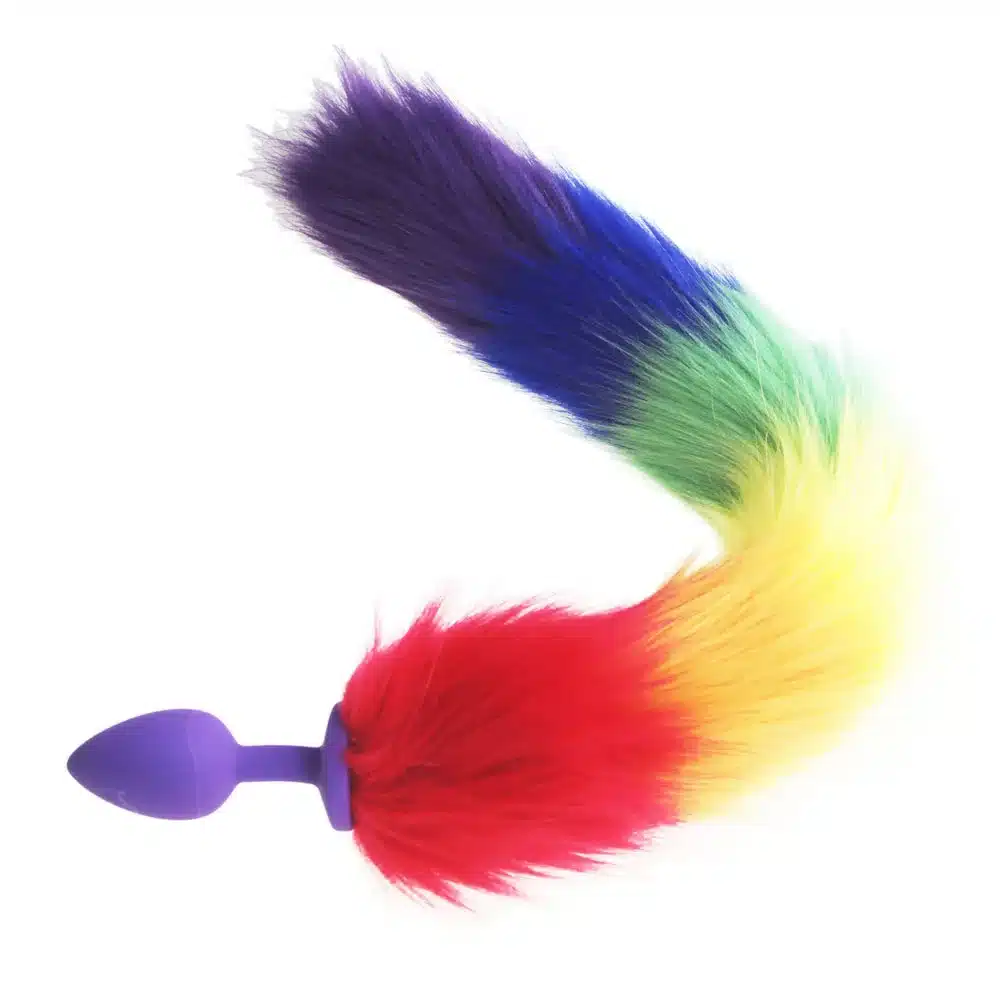 rainbow Fox/Dog Tail silicone Furry Anal Plug Sexy Toys Butt Plug BDSM Flirt Anus For Women WILD cat Tail Adult Toy rule play 8