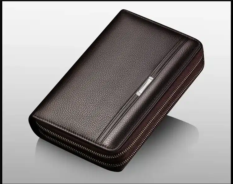 Men wallets with coin pocket long zipper coin purse for men clutch business Male Wallet Double zipper Vintage Large Wallet Purse 16