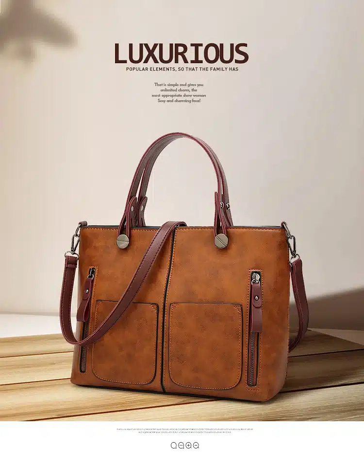 Tinkin Vintage Women Shoulder Bag Female Causal Totes for Daily Shopping All-Purpose High Quality Dames Handbag 6