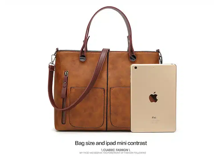 Tinkin Vintage Women Shoulder Bag Female Causal Totes for Daily Shopping All-Purpose High Quality Dames Handbag 18