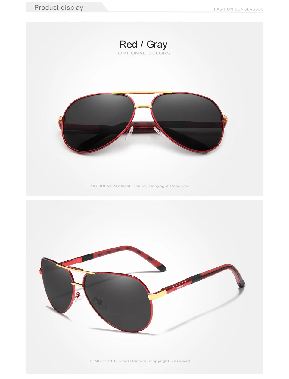 KINGSEVEN 2019 Aluminum Magnesium Men's Sunglasses Polarized Men Coating Mirror Glasses Male Eyewear Accessories For Men Oculos 16