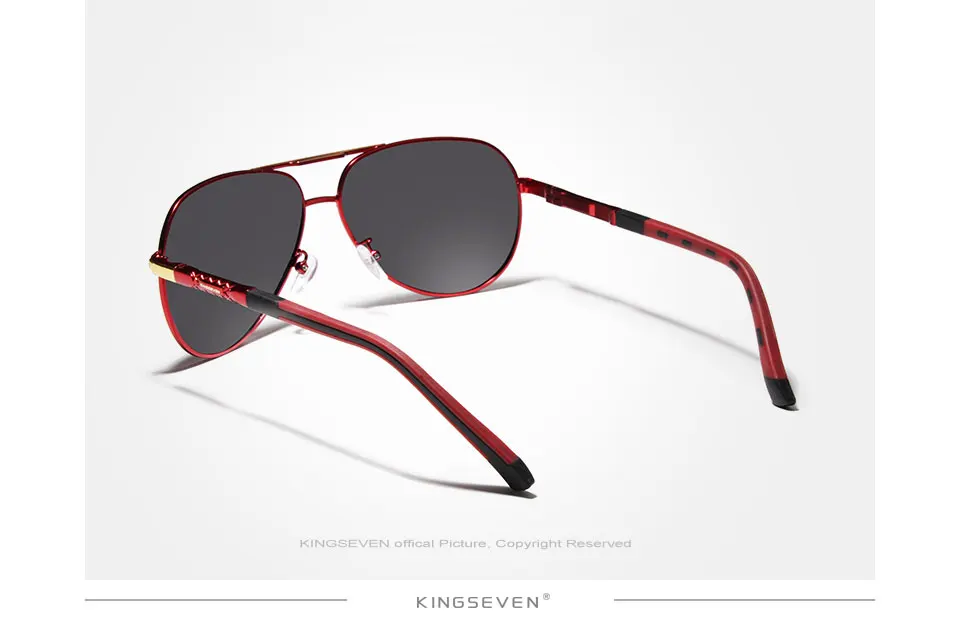 KINGSEVEN 2019 Aluminum Magnesium Men's Sunglasses Polarized Men Coating Mirror Glasses Male Eyewear Accessories For Men Oculos 17
