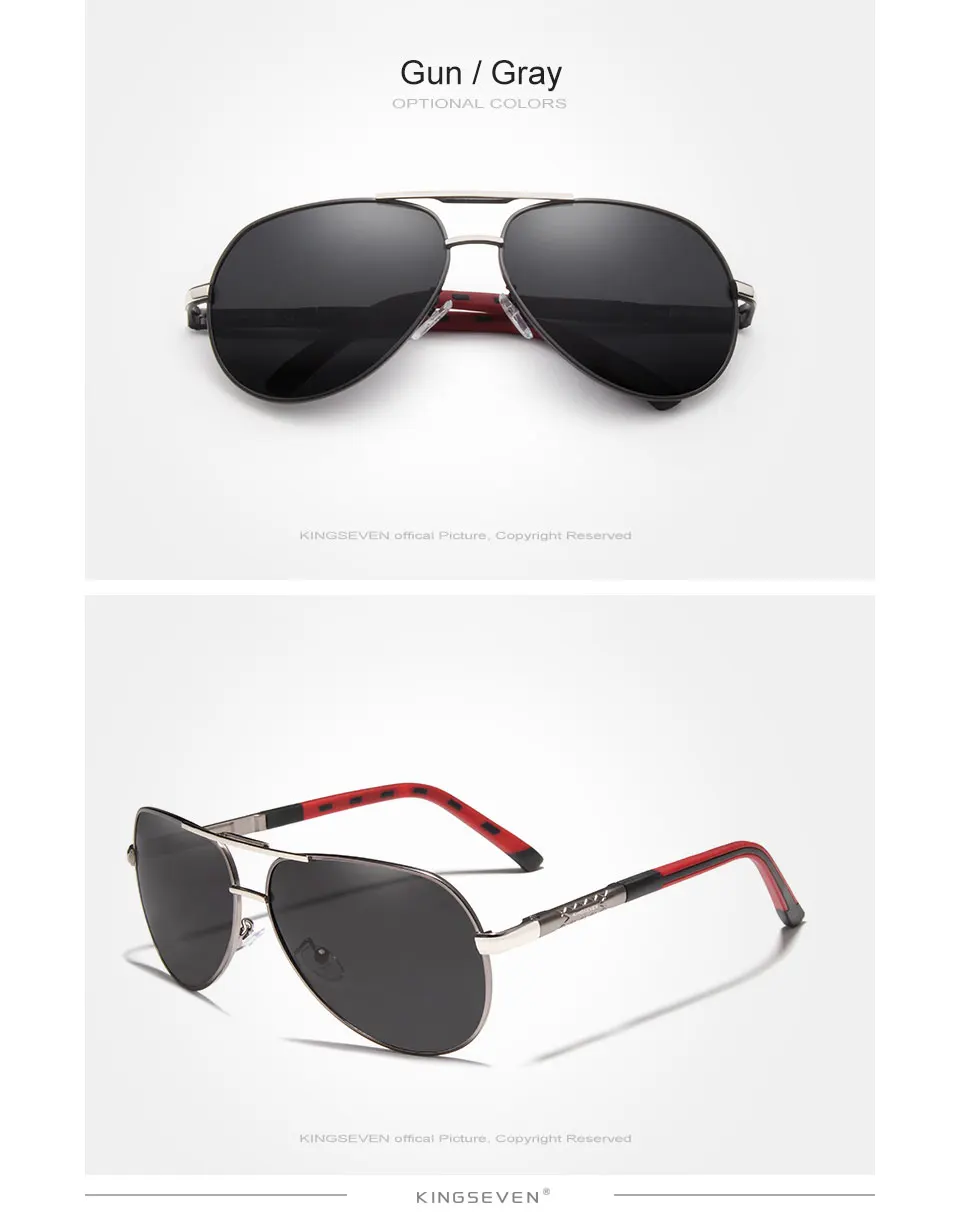 KINGSEVEN 2019 Aluminum Magnesium Men's Sunglasses Polarized Men Coating Mirror Glasses Male Eyewear Accessories For Men Oculos 19