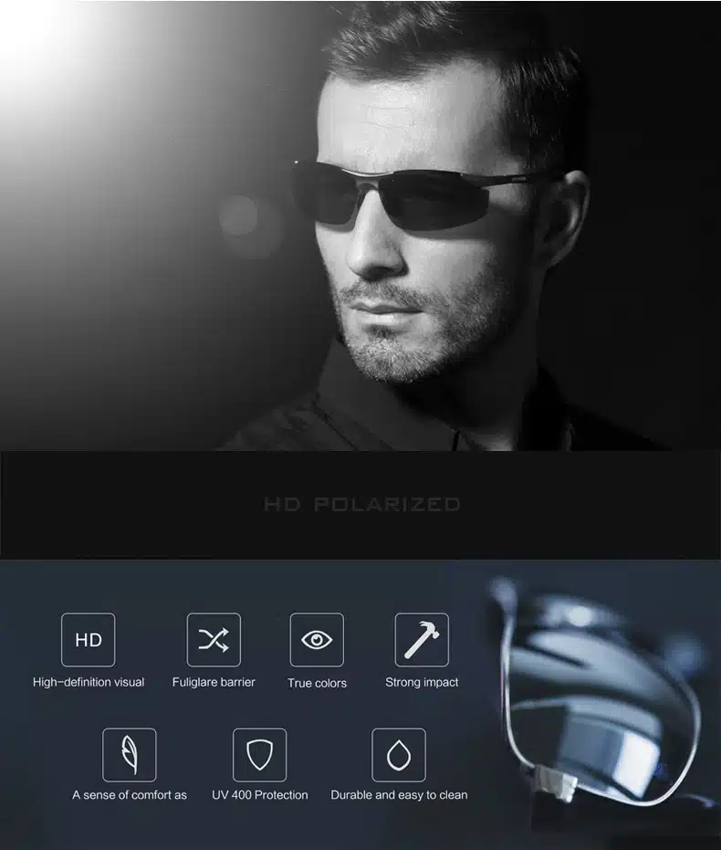 VEITHDIA Brand Aluminum Polarized Sunglasses Men Sports Sun Glasses Driving Glasses Mirror Goggle Eyewear Male Accessories 6529 11