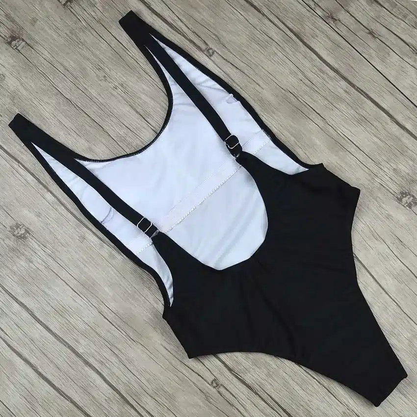 Sexy 2019 One Piece Swimsuit Female Solid Backless High Cut Bandage Black Women Swimwear Brazilian Monokini Bathing Suit 34