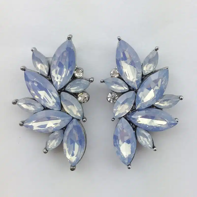 Opal Stone Stud Earrings Christmas Party 2018 Brand New Elegant Crystal Earrings For Women Trendy Golden Women Earrings 36