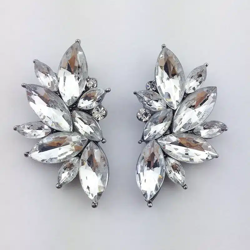 Opal Stone Stud Earrings Christmas Party 2018 Brand New Elegant Crystal Earrings For Women Trendy Golden Women Earrings 37