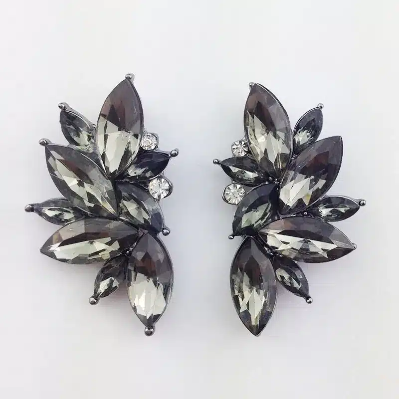 Opal Stone Stud Earrings Christmas Party 2018 Brand New Elegant Crystal Earrings For Women Trendy Golden Women Earrings 42