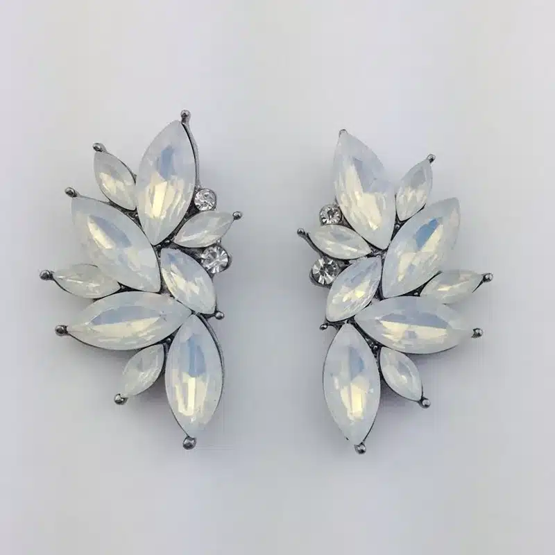 Opal Stone Stud Earrings Christmas Party 2018 Brand New Elegant Crystal Earrings For Women Trendy Golden Women Earrings 43