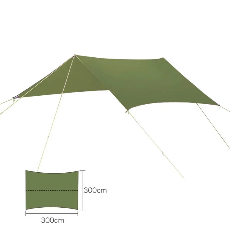 Ultralight Outdoor Portable Hammock Awning Hanging Tent Wear-resisting Large Multi-functional Mat Folding UV Proof Waterproof 8