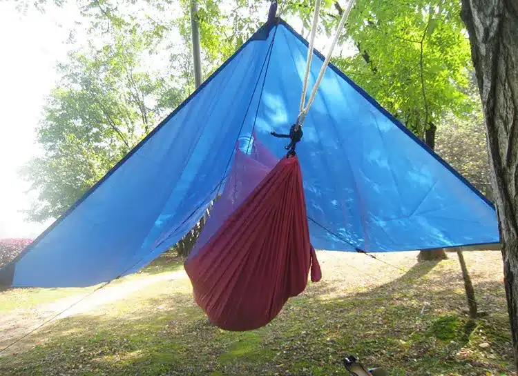 Ultralight Outdoor Portable Hammock Awning Hanging Tent Wear-resisting Large Multi-functional Mat Folding UV Proof Waterproof 15