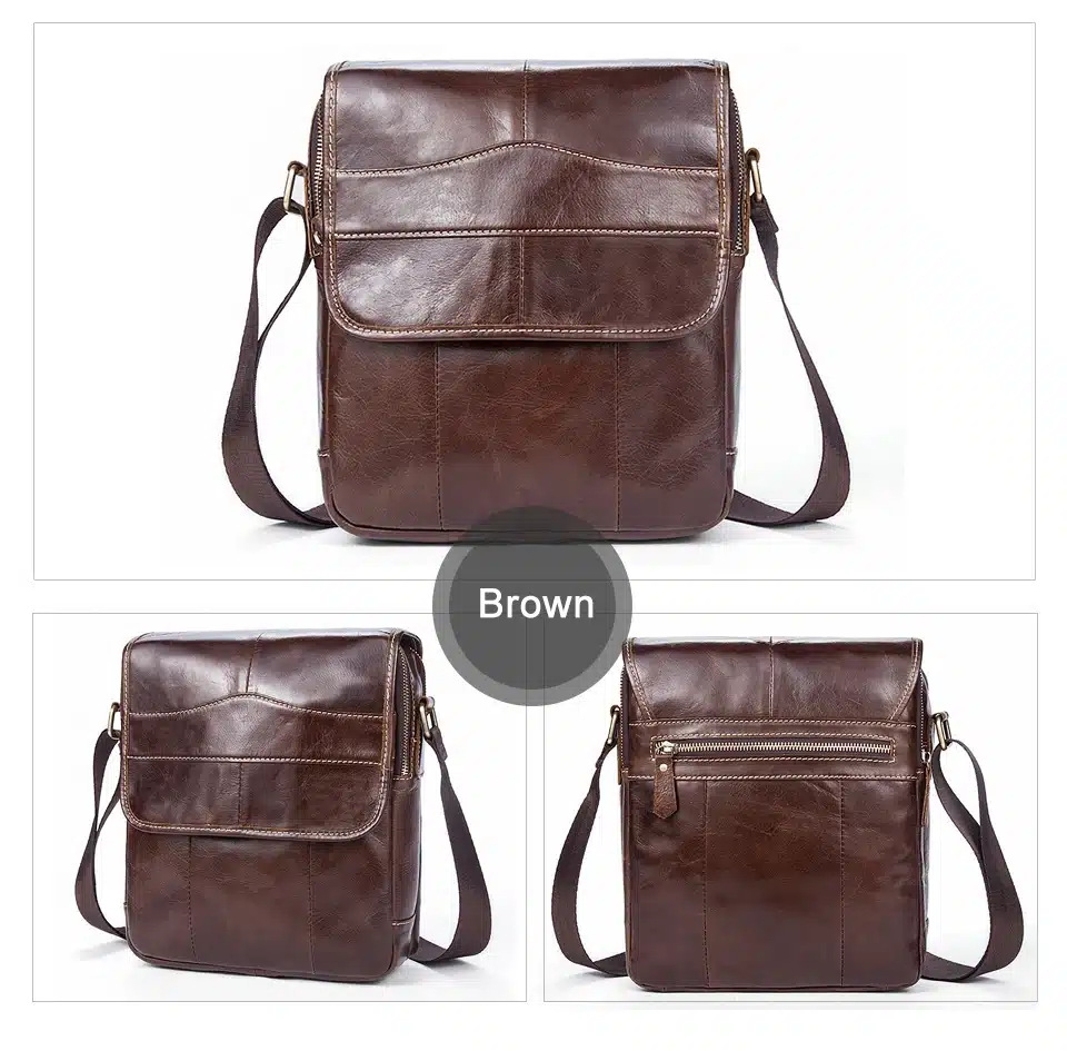 MVA Men's Bags Genuine Leather male Crossbody Bags strap Small Casual Flap Men Leather messenger bag men's shoulder bag 1121 8