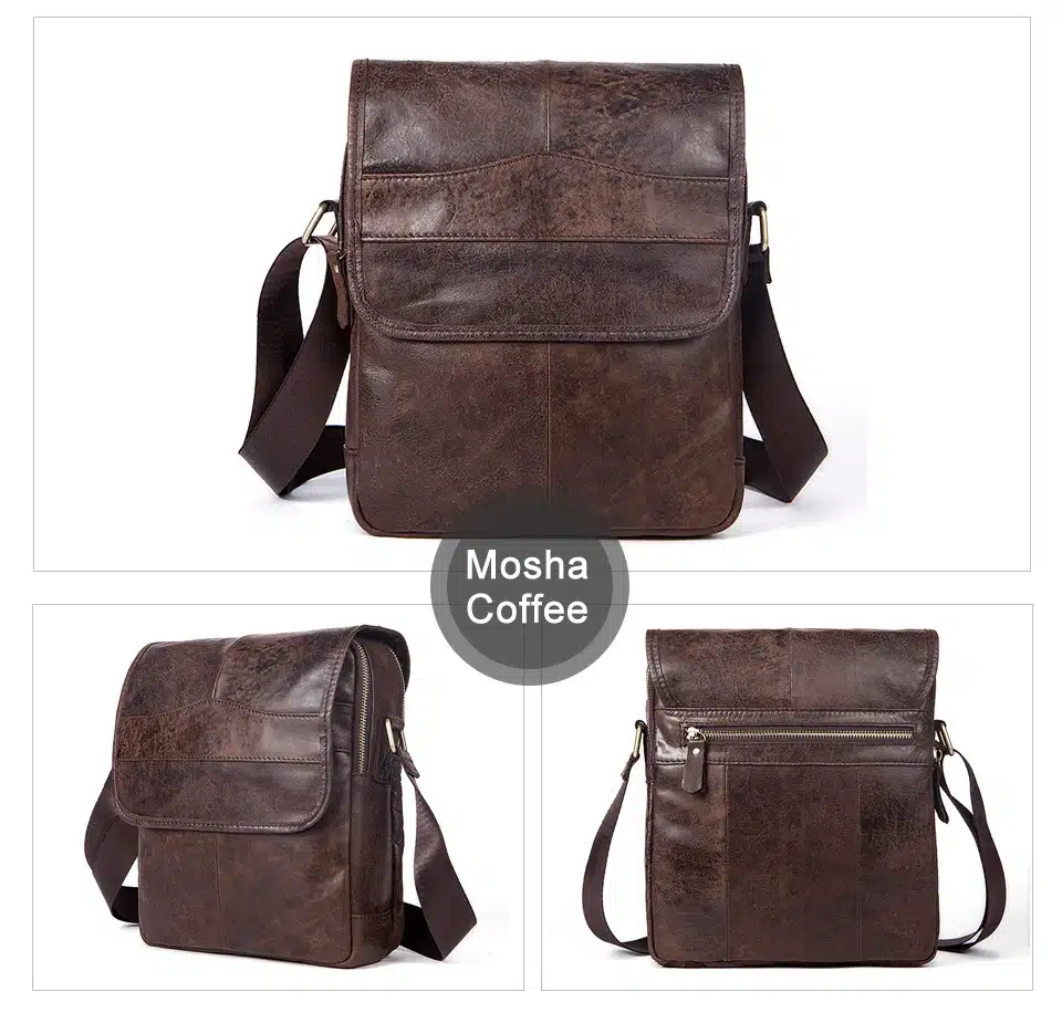 MVA Men's Bags Genuine Leather male Crossbody Bags strap Small Casual Flap Men Leather messenger bag men's shoulder bag 1121 9