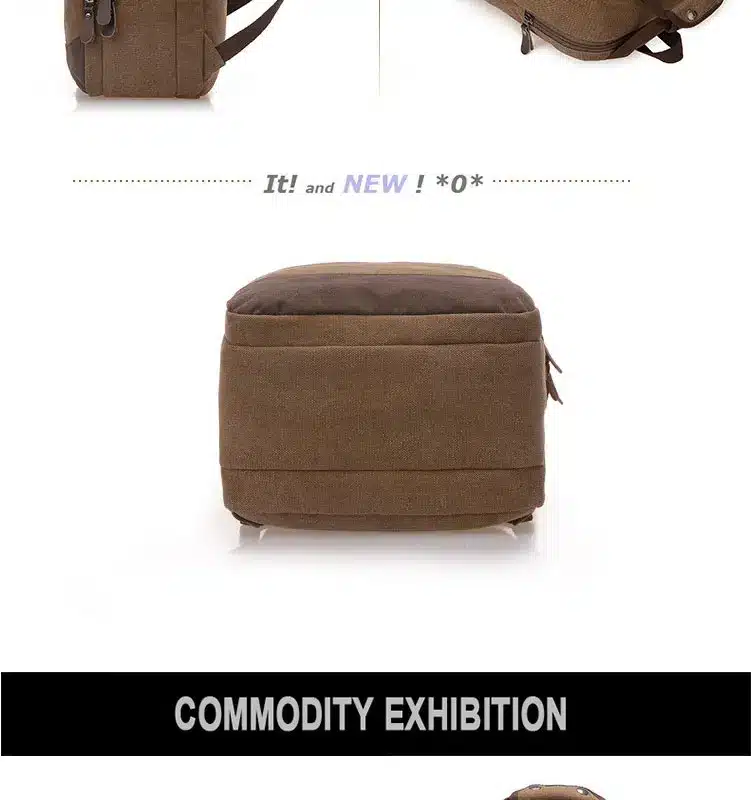 Factory direct foreign trade trend of casual canvas bag man bag computer backpack student leisure shoulder bags 18