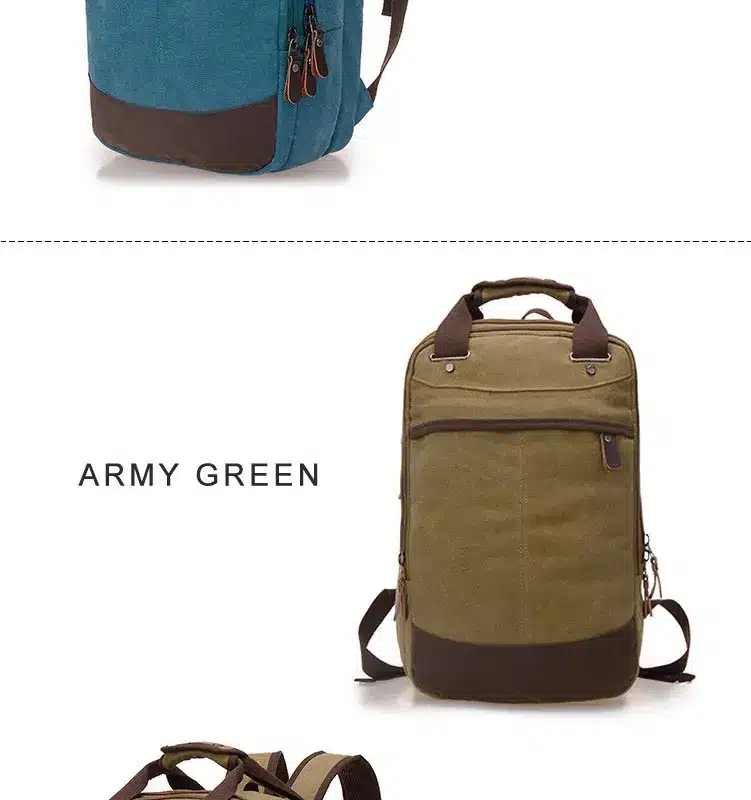 Factory direct foreign trade trend of casual canvas bag man bag computer backpack student leisure shoulder bags 21