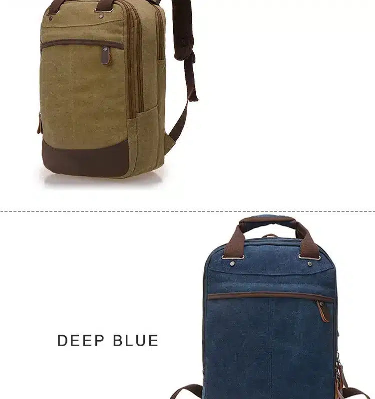 Factory direct foreign trade trend of casual canvas bag man bag computer backpack student leisure shoulder bags 22