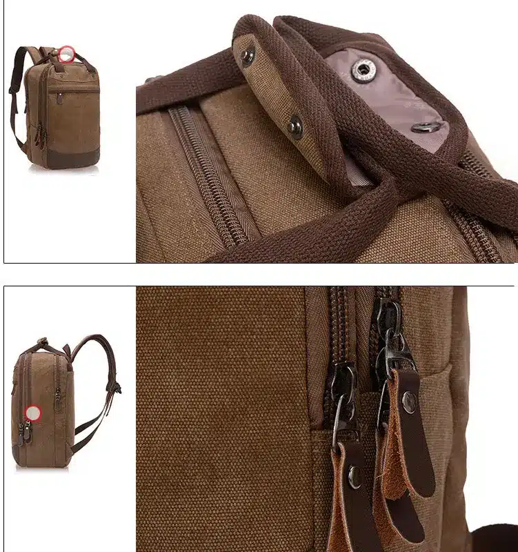 Factory direct foreign trade trend of casual canvas bag man bag computer backpack student leisure shoulder bags 24