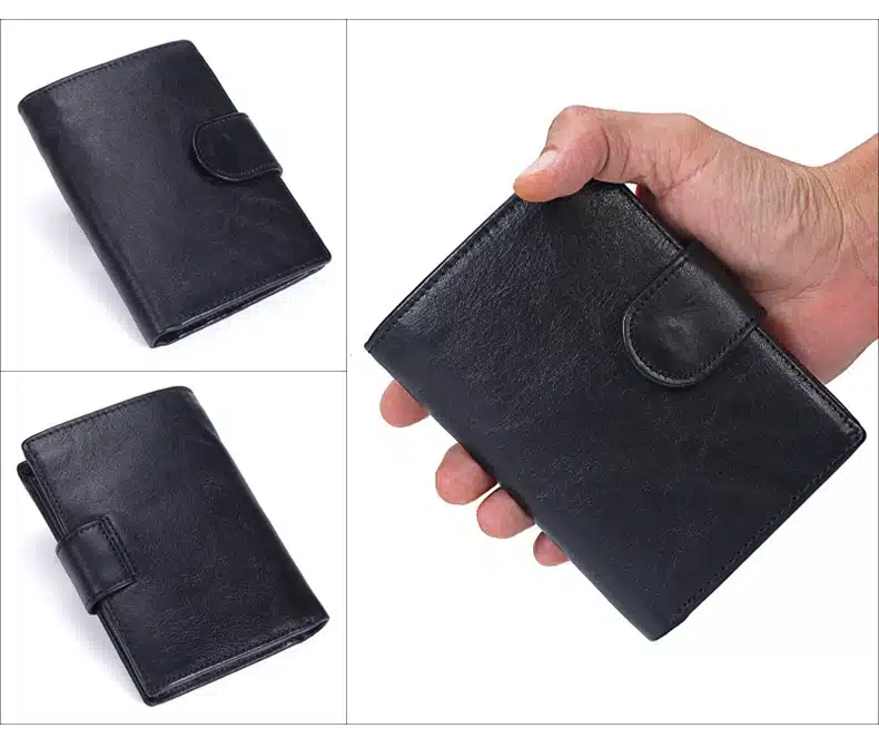 MISFITS Vintage Men Wallet Genuine Leather Short Wallets Male Multifunctional Cowhide Purse Coin Pocket Driver License Holder 20