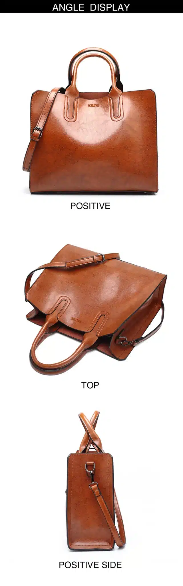 ACELURE Leather Handbags Big Women Bag High Quality Casual Female Bags Trunk Tote Spanish Brand Shoulder Bag Ladies Large Bolsos 22