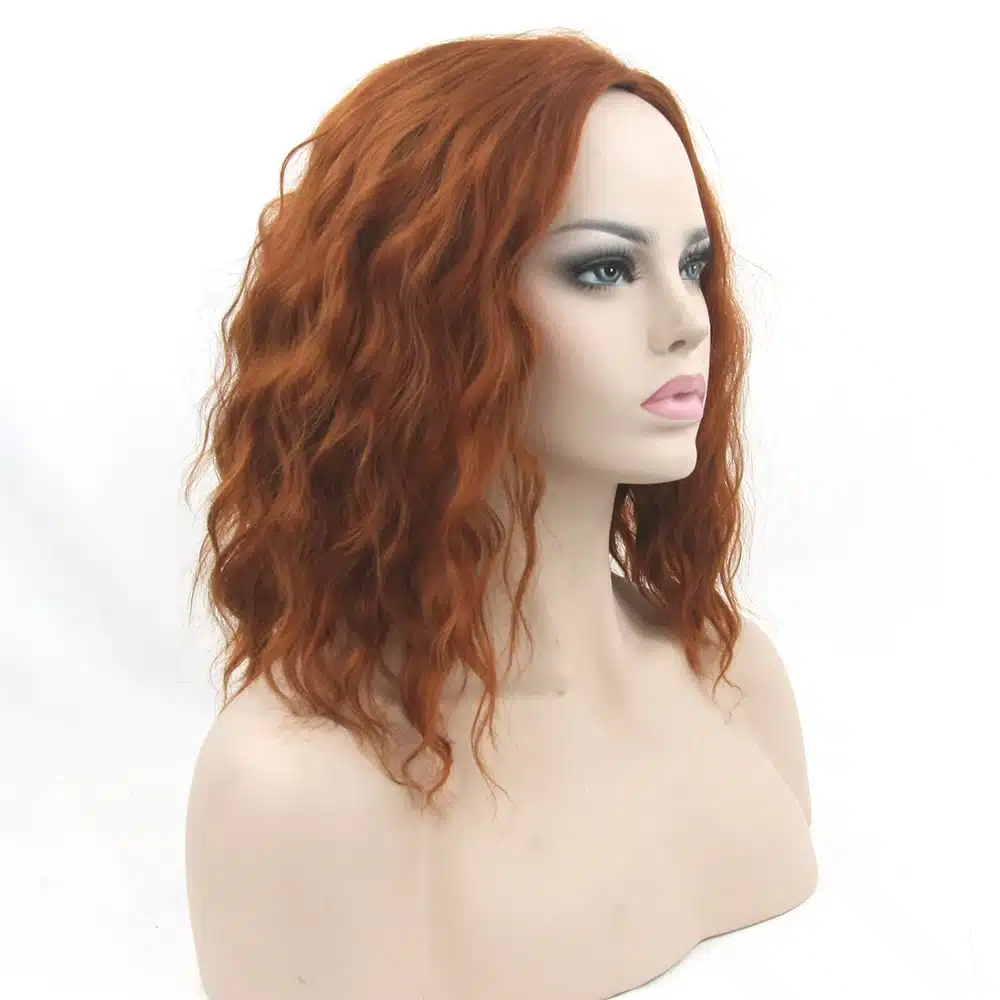 Soowee Short Wavy Black Blonde Cosplay Wigs Synthetic Hair Hair Pieces Party Hair Red Gray Wig for Women 1
