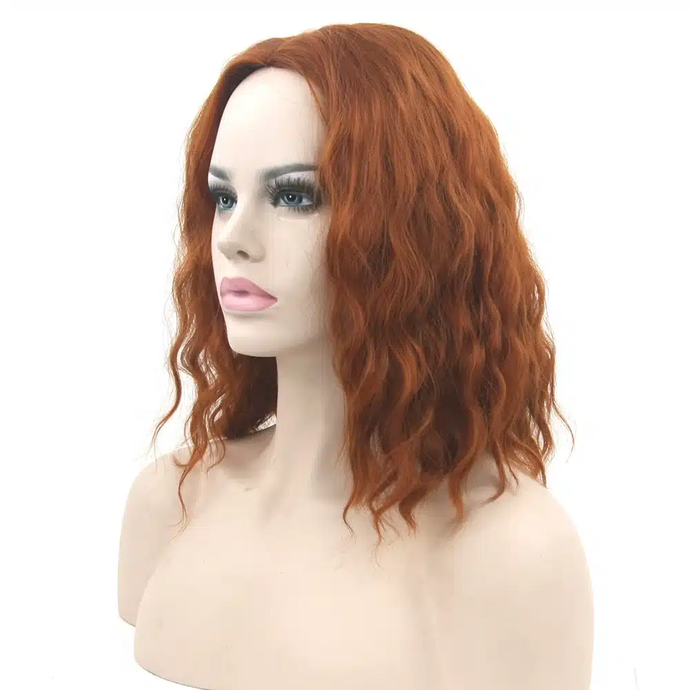 Soowee Short Wavy Black Blonde Cosplay Wigs Synthetic Hair Hair Pieces Party Hair Red Gray Wig for Women 2